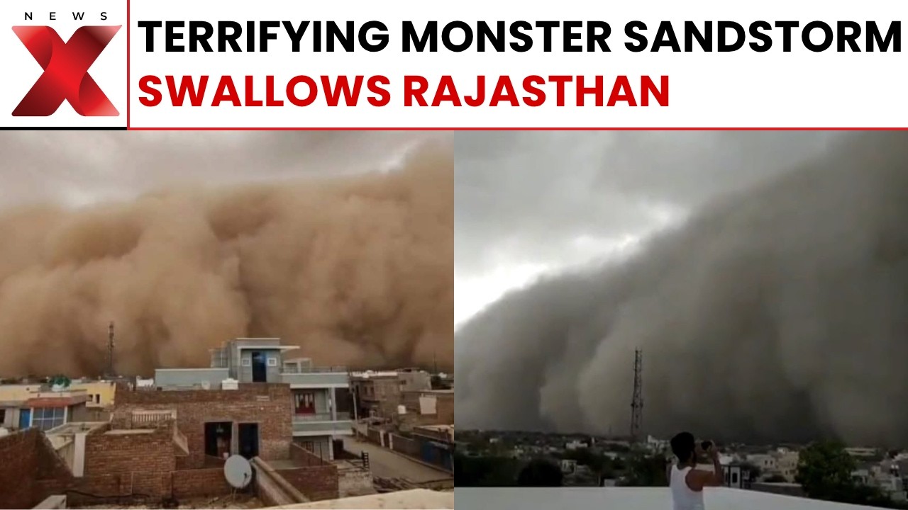 Rajasthan Sandstorm Shocks Jaisalmer As Massive Dust Clouds Engulf City - Viral Visuals!
