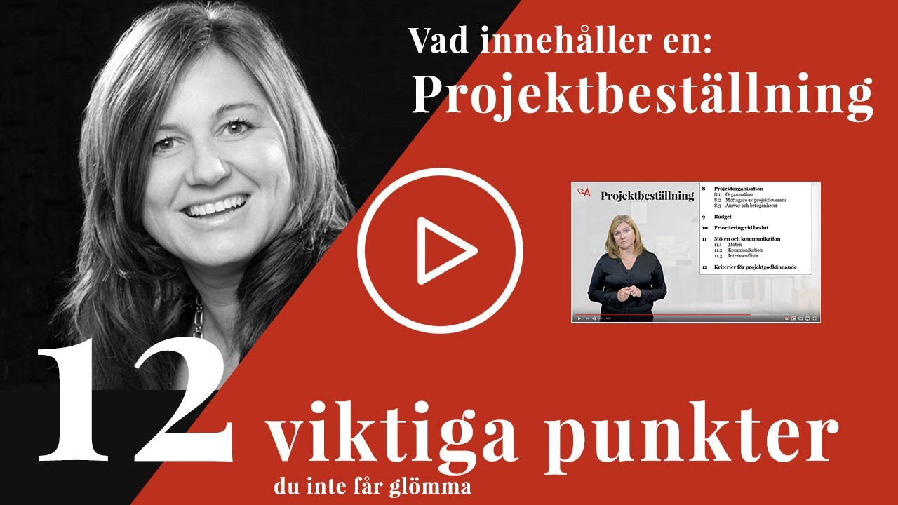 Projektbeställning - ansvar, innehåll, projektorganisation och kravställning