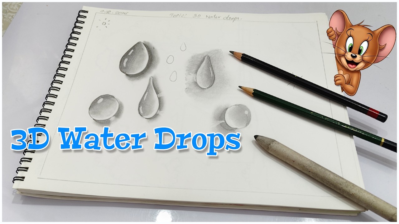 3D water drops for Kids✏ online drawing class in Tamil/ Chandru