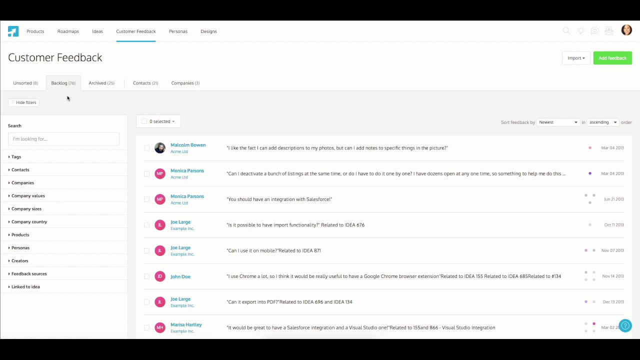 Intro to Customer Feedback