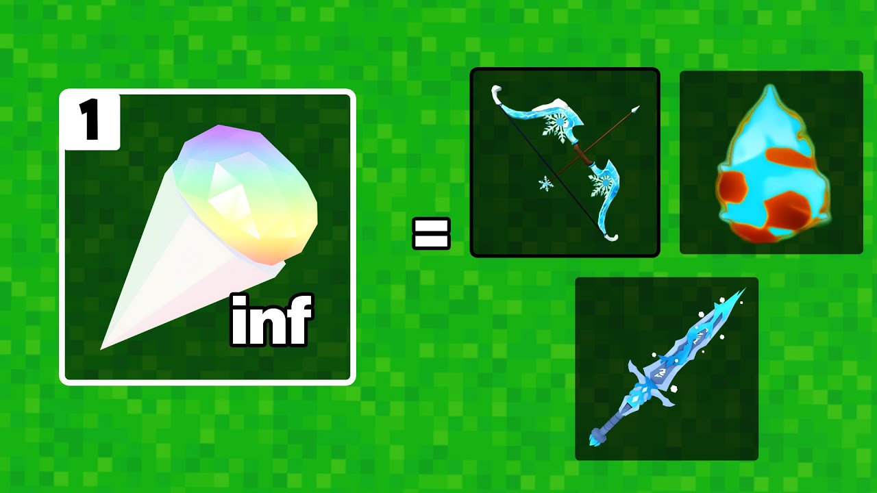 I used SECRET WEAPONs with INFINITE SNOW CONES.. (Roblox Bedwars)