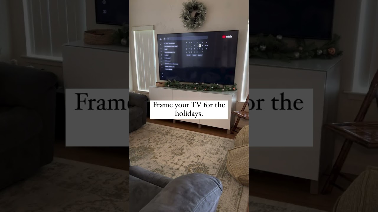 HOW TO USE YOUR TV FRAME FOR CHRISTMAS 🎄 HOME DECOR | DIY HOME DECOR #diy #christmasdecor #interior