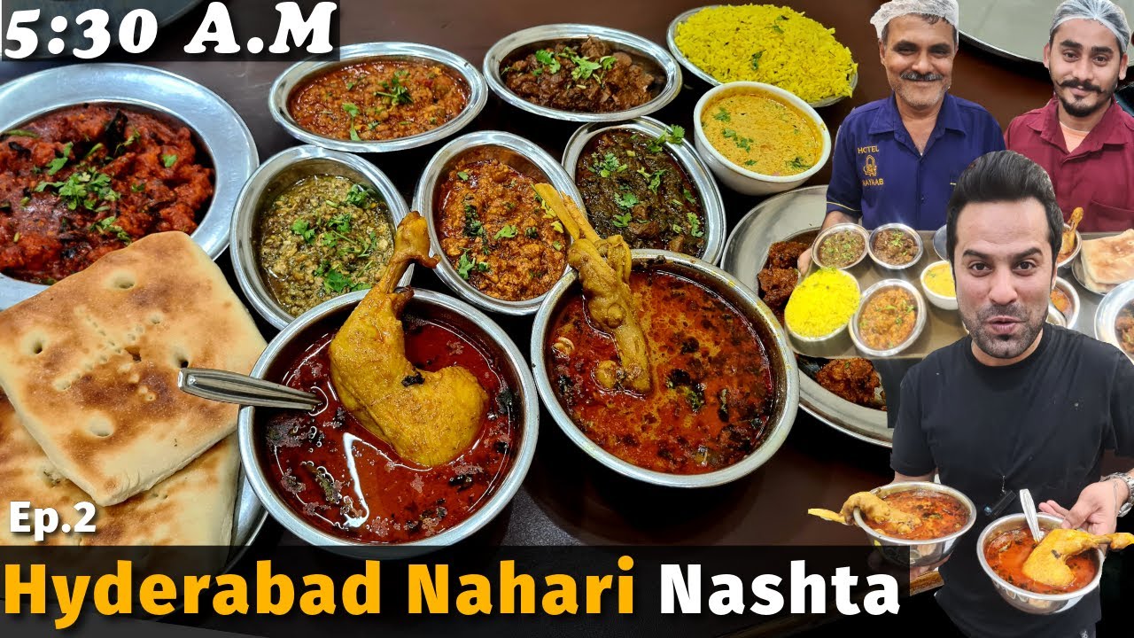 Hyderabadi Paya Nahari Nashta | Hotel Nayaab | Keema Gosht, Malai Paya, Bheja Fry Masala, Fry Mutton