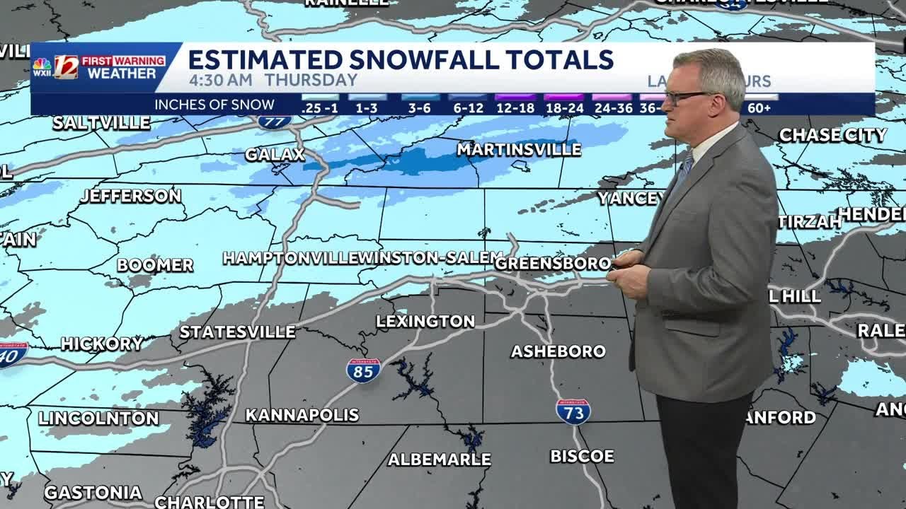Wet, snowy Triad roads may become slick Thursday morning