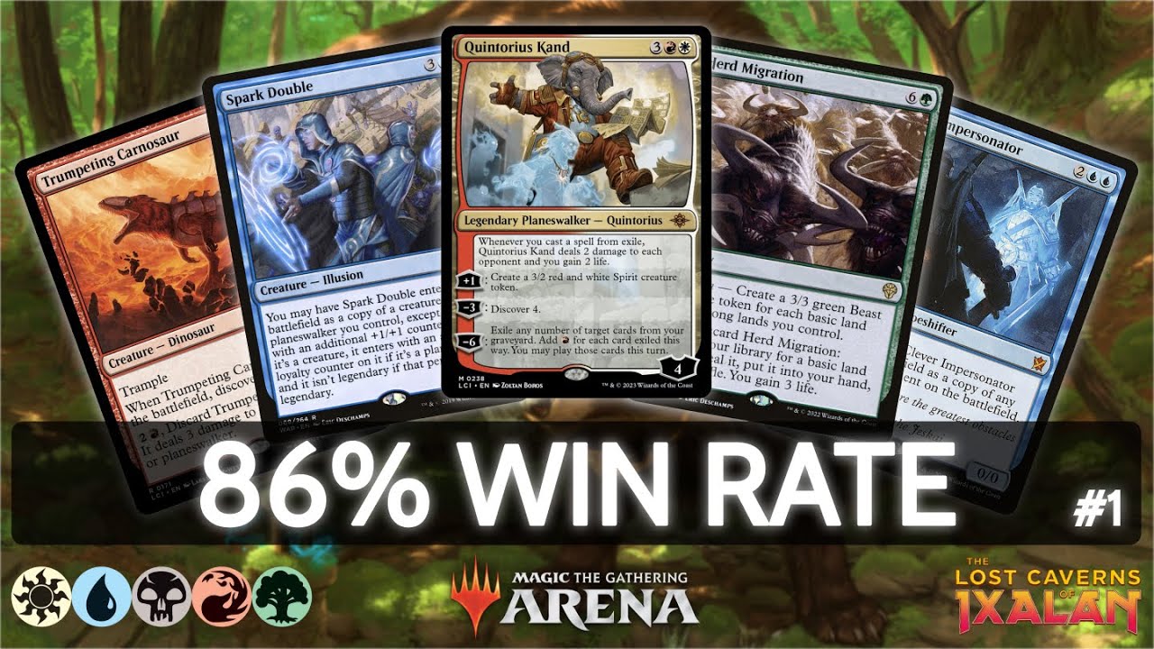 ⚪🔵⚫🔴🟢 Quintorius Combo, 86% Win Rate part 1 | MTG Arena | Explorer | BO3 |The Lost Caverns of Ixalan