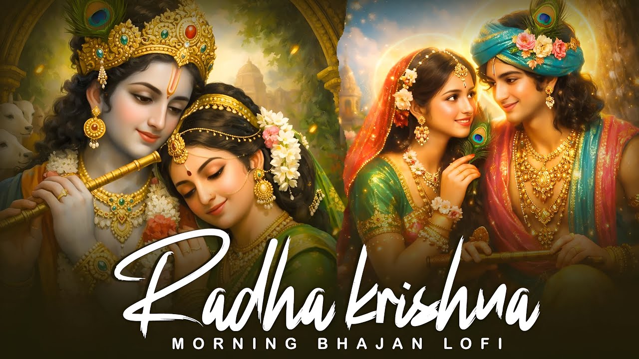 Radha Krishna Morning Bhajan Lofi | Peaceful Mind Relaxing Devotional Music | Radhe Radhe 🌸