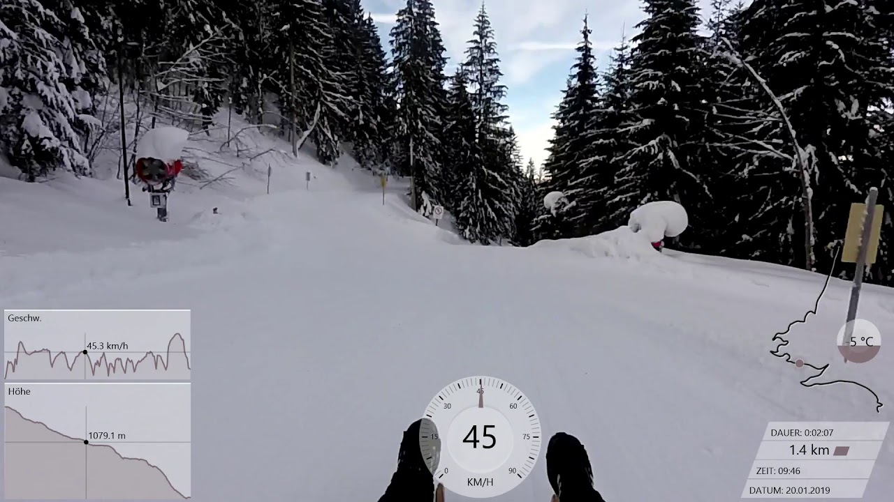 Rodeln am Astberg in Going / Elmau 20.01.2019