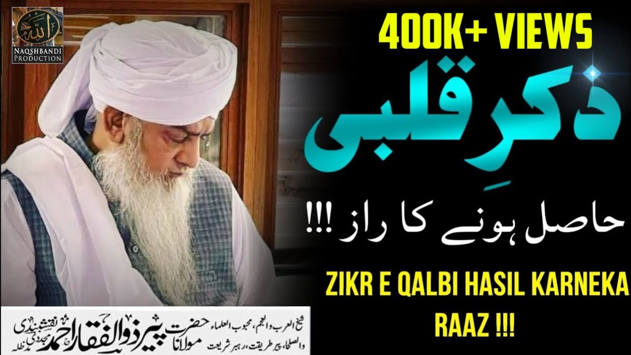 Zikr E Qalbi Ka Safar Aur Uske Hasil Honeka RAAZ ! | Hazrat Ji Peer Zulfiqar Ahmed Naqshbandi DB