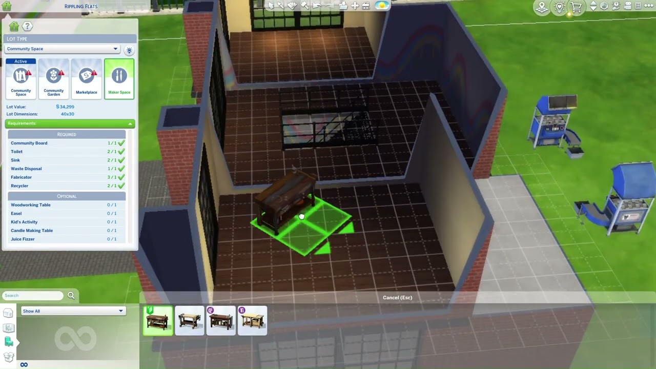 Sim 4 Community Space Speed build