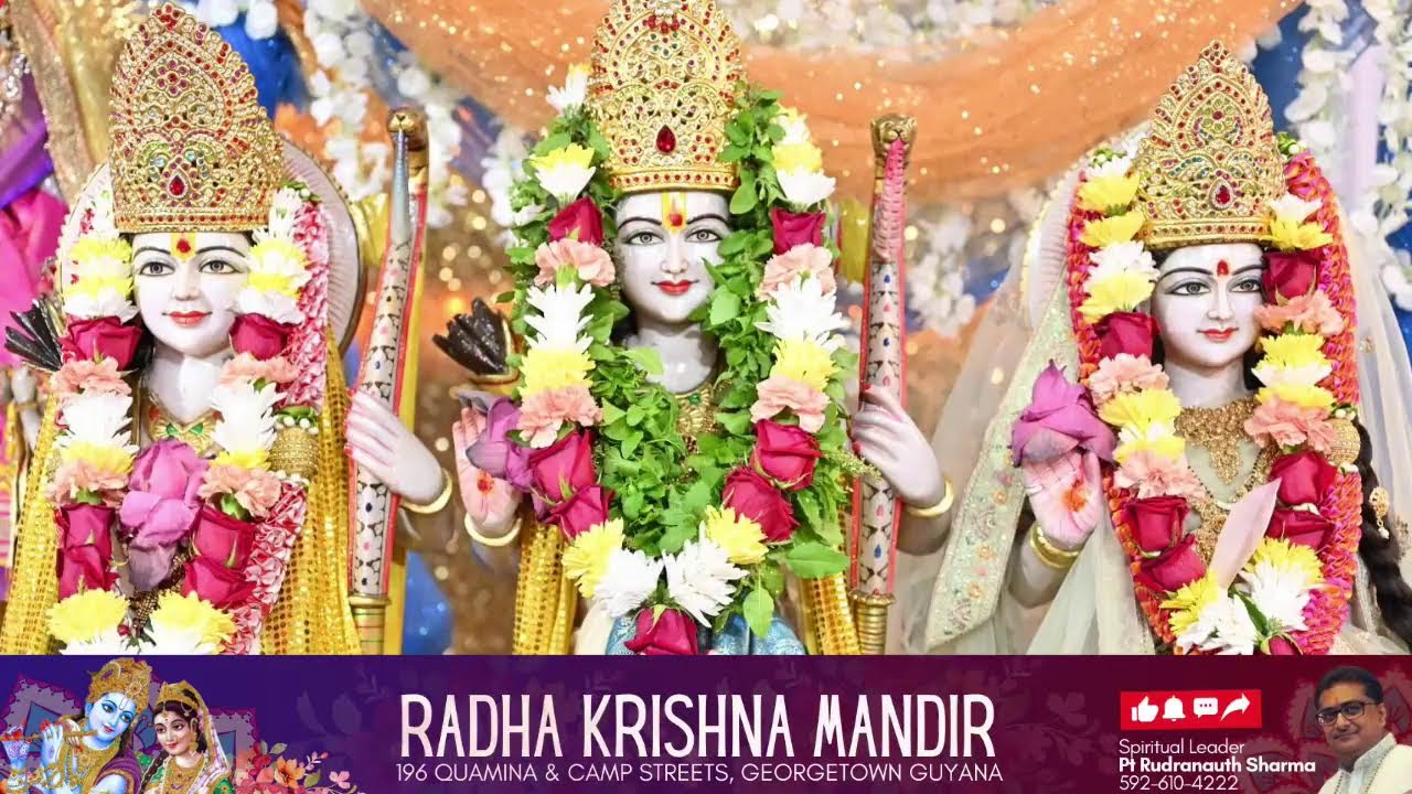 RADHA KRISHNA MANDIR GUYANA, Ramnoumi Evening Satsang