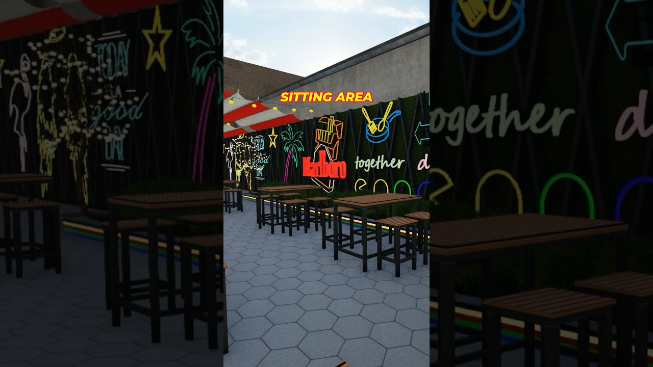 Modern Cafe Design Animation #CafeCulture #cafedesign #restaurantAnimation #youtubeshorts