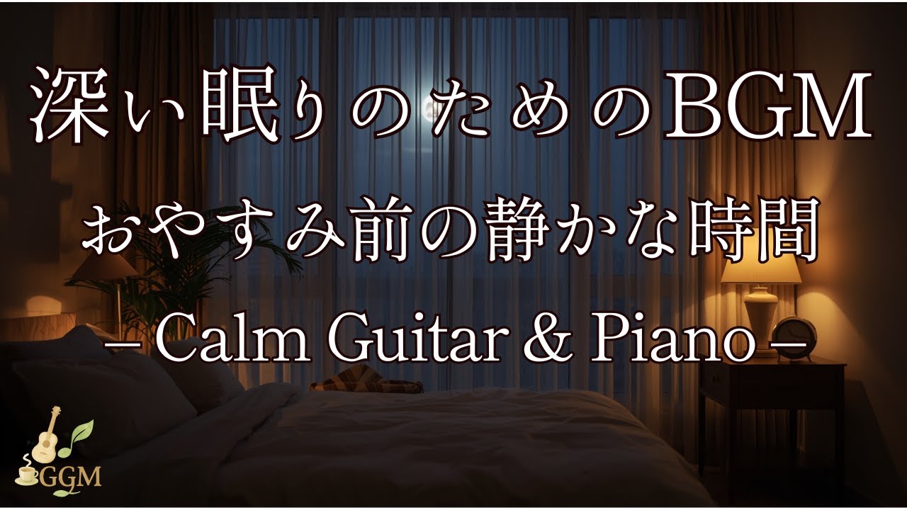 【睡眠用BGM】深い眠りのためのBGM｜静かなギターとピアノ｜おやすみ前の静かな時間