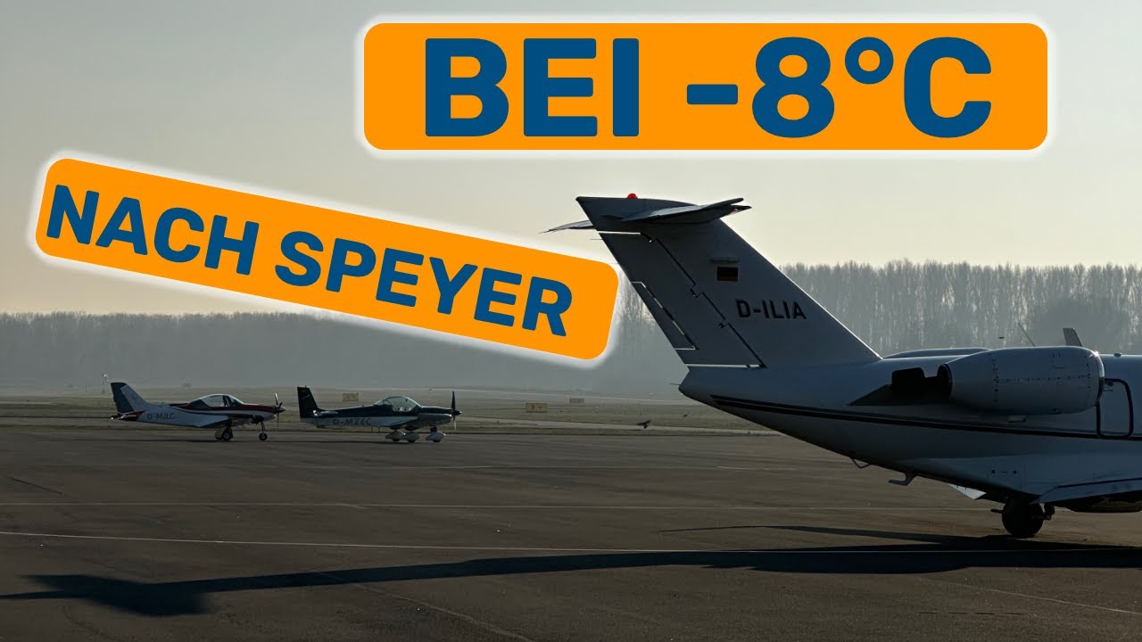 Fliegen in der Eiseskälte.  Mit Bernhard und Andreas nach Speyer.