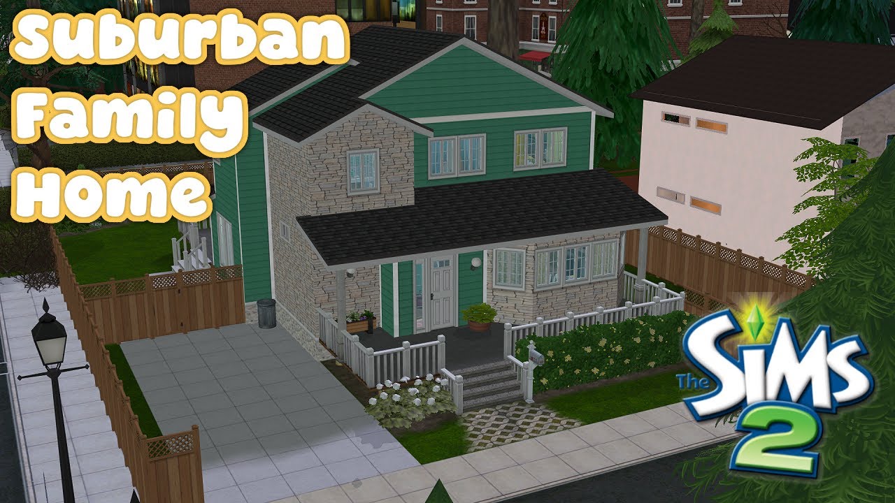 🏡 Suburban Family Home 👩🏾‍👩🏾‍👧🏾‍👧🏾 || Sims 2 Speed Build || Decorate With Me