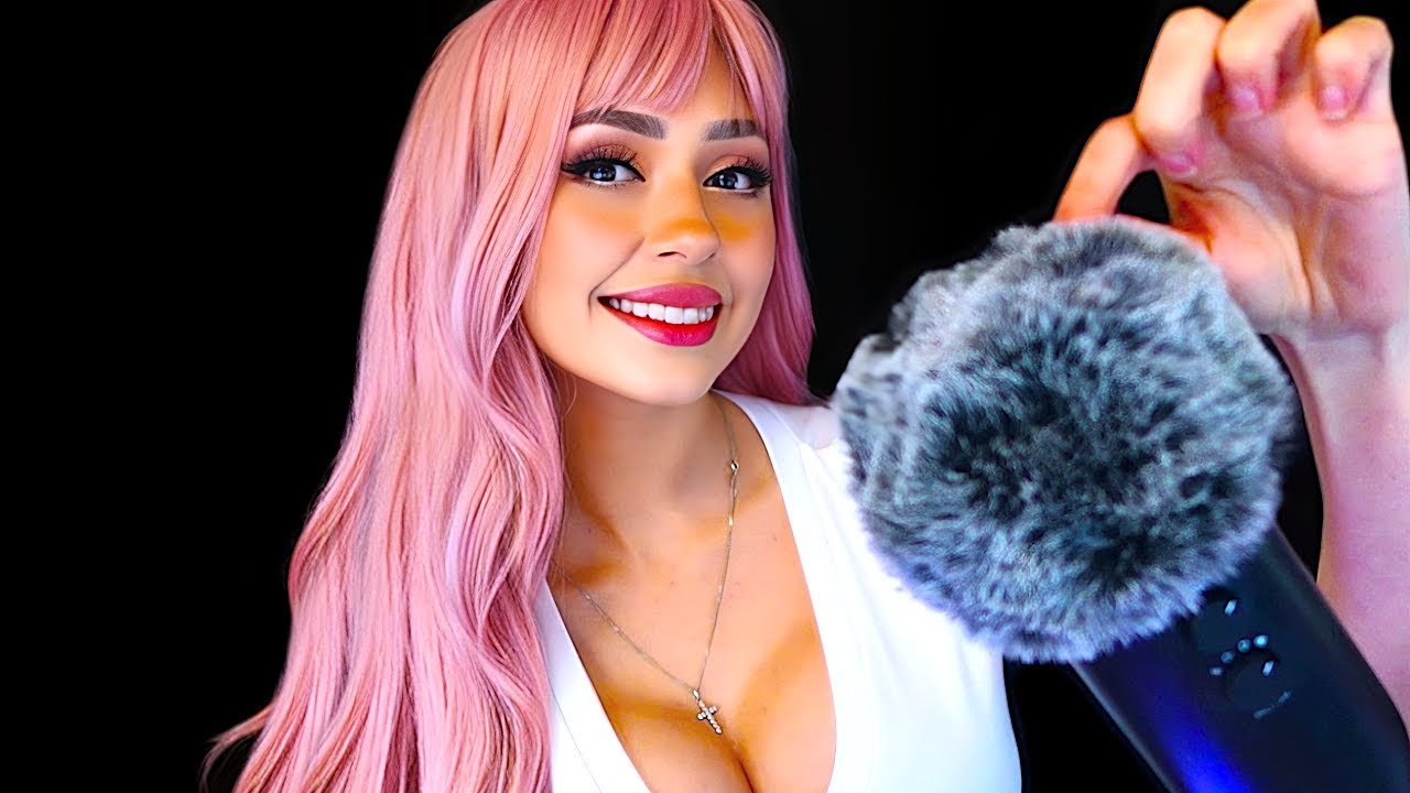 ASMR Fluffy Mic Plucking and Head Massage 🎙️