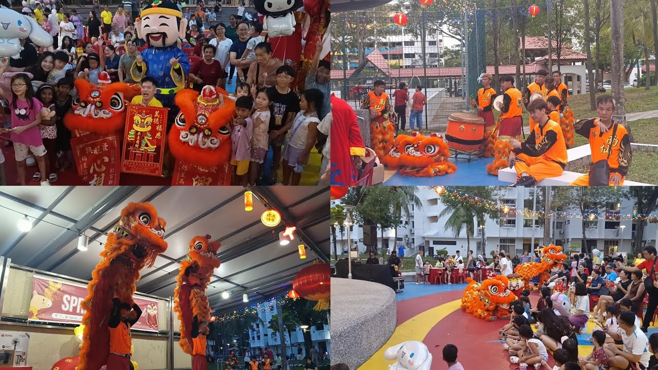 Выступление Nam Sieng Lion Caiqing на Blk 124 Bedok North Road, Сингапур
