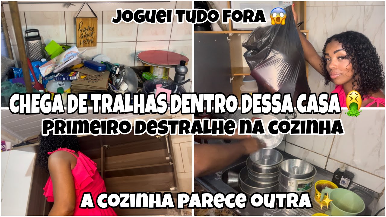 O MAIOR DESTRALHE NA MINHA COZINHA🤮|JOGUEI TUDO FORA 😱| parece outra cozinha✅