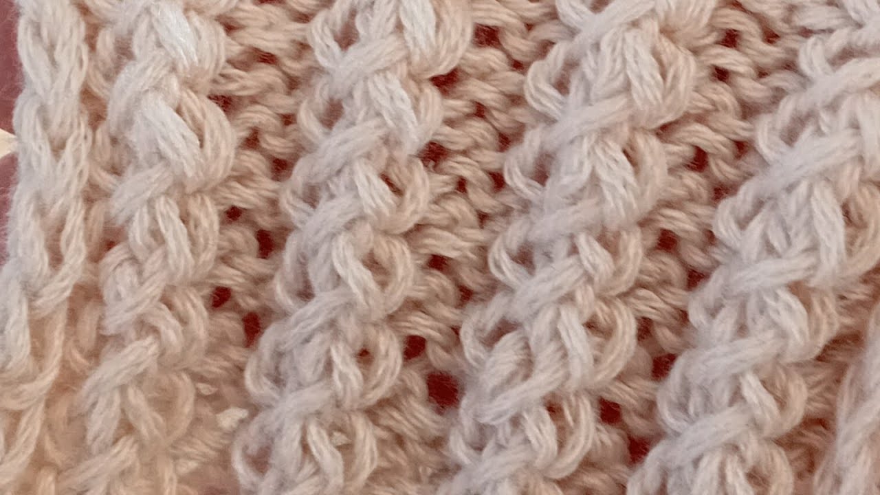 Не ожидала ТАКОГО эффекта 😱 Объёмный узор спицами — легко и красиво.Knitting a pattern ♥️!