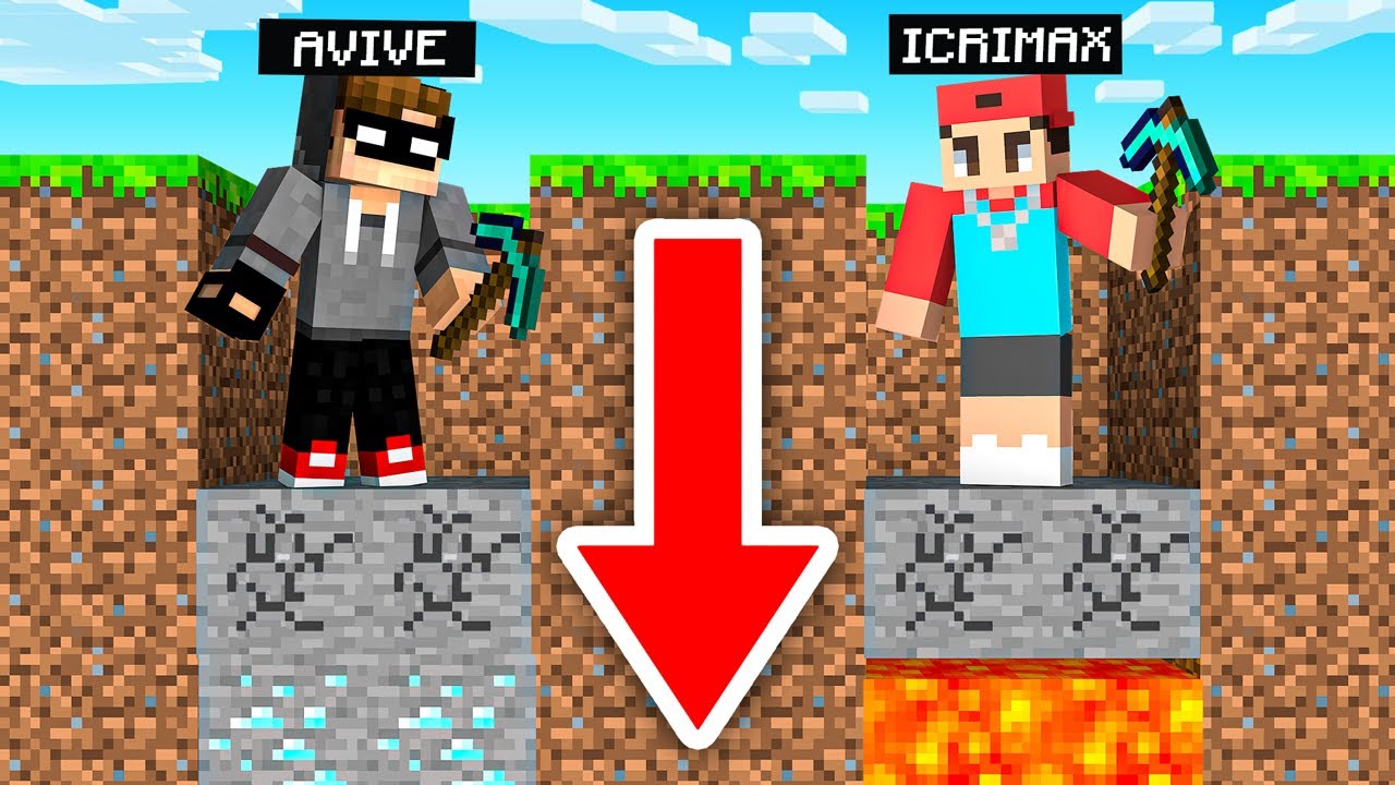 Wir DÜRFEN nur nach UNTEN BAUEN in Minecraft! mit iCrimax