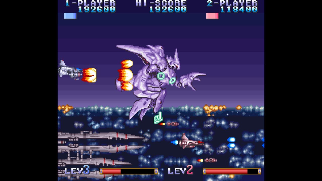 E.D.F. Earth Defense Force arcade 2 player Netplay 60fps