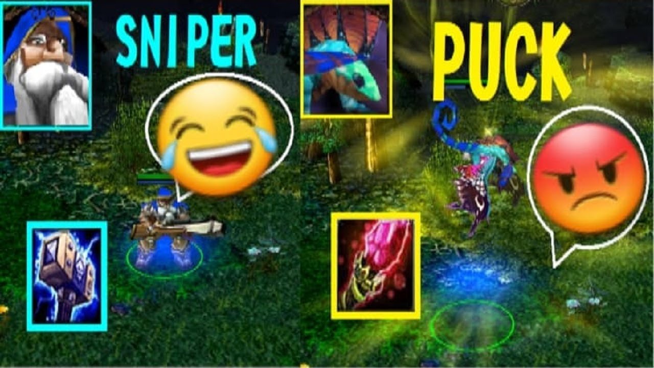 DOTA SNIPER VS PUCK MID TRASH TALK GAME RGC ROOM