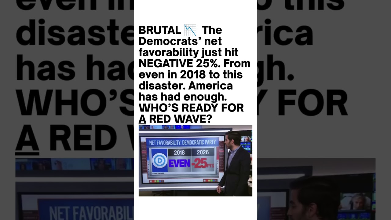 Democrats Hit &minus;25 Favorability in Brutal Poll 📉