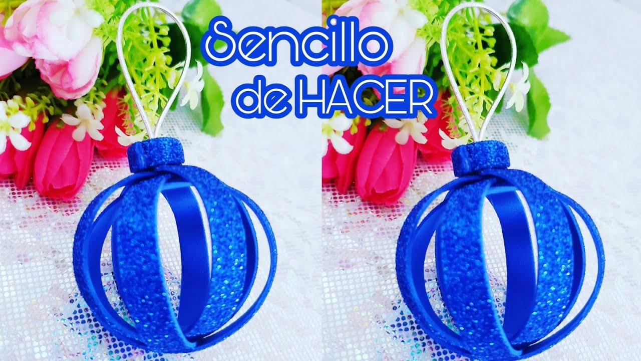C&oacute;mo hacer Esferas Navide&ntilde;as de foami f&aacute;cil y r&aacute;pido.🎄🎅 Manualidades Navide&ntilde;as 💯