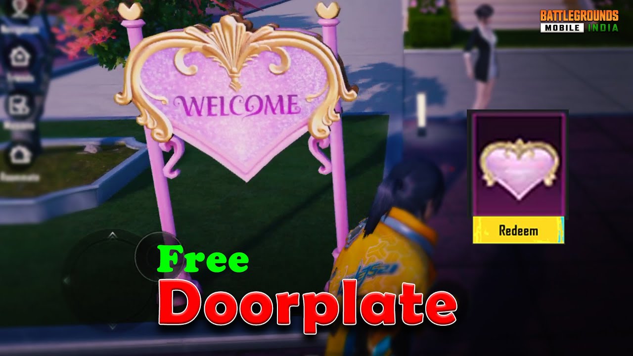 How to get Home name Doorplates in PUBG/BGMI ✓ | Get free😲 Doorplate for your PUBG/BGMI home🤩