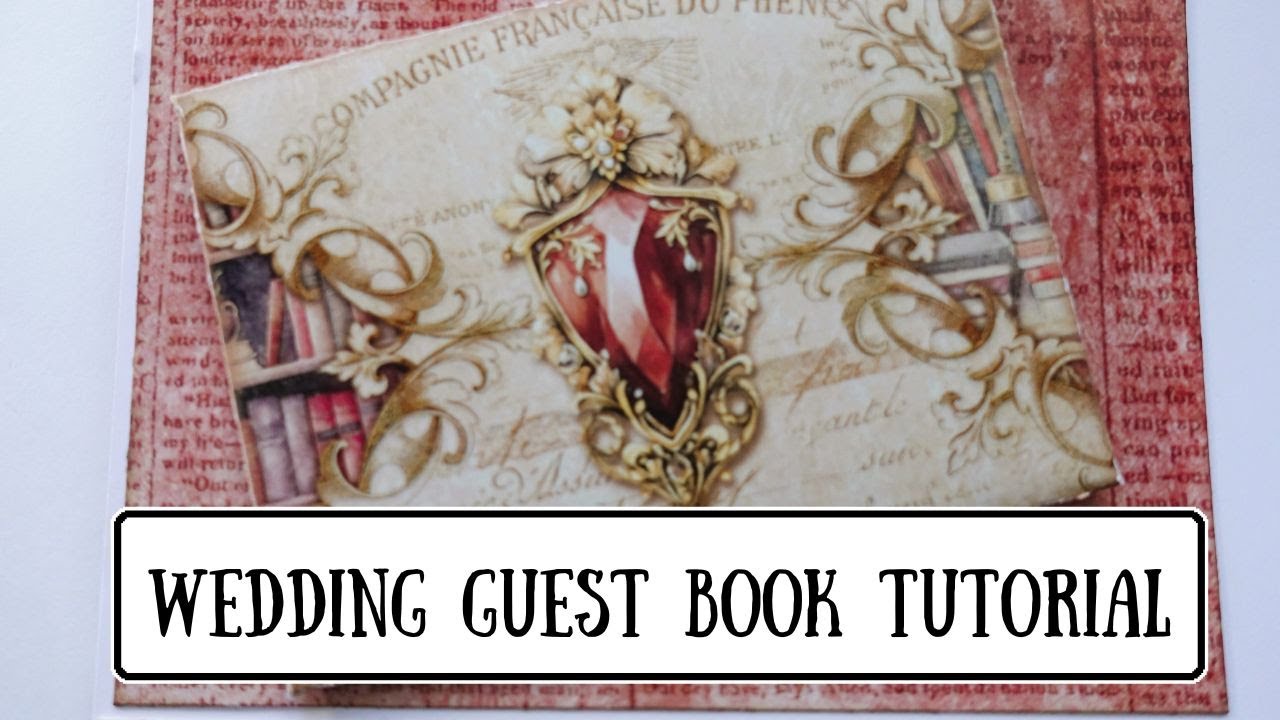 Red and Gold Wedding Guestbook Tutorial with Vectoria Designs