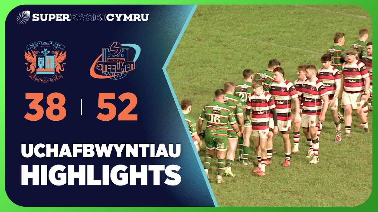 Uchafbwyntiau Pont-y-pŵl v Glynebwy | Pontypool v Ebbw Vale Highlights | Super Rygbi Cymru | S4C