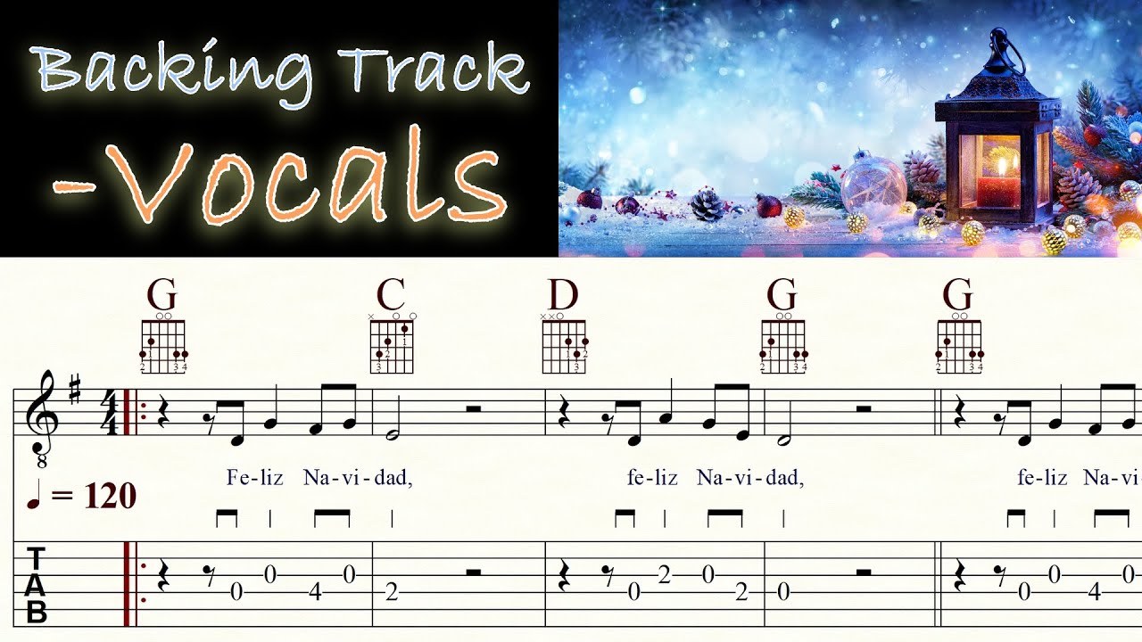 FELIZ NAVIDAD | JOSÉ FELICIANO | - Vocals | Backing Track | TAB & Sheet Music