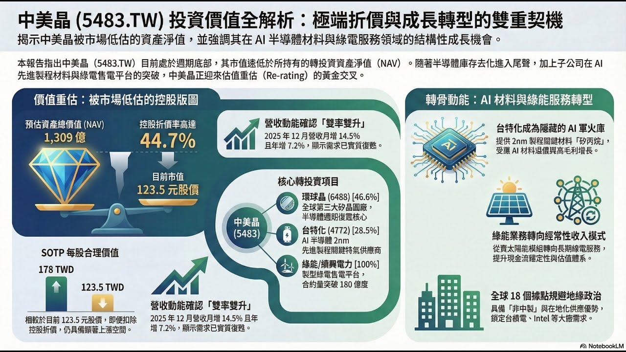 中美晶（5483.TW）低估科技集團的案例分析