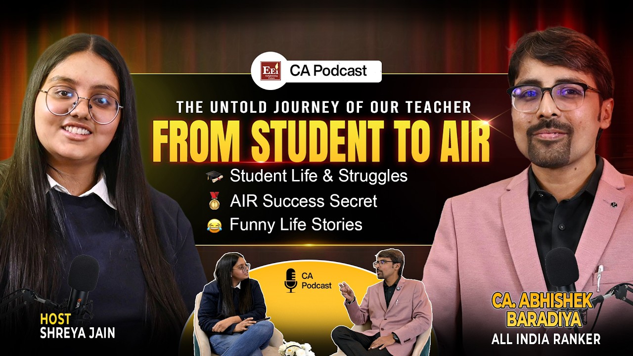 FROM STUDENT TO AIR | UNTOLD JOURNEY OF OUR TEACHER :- CA. ABHISHEK BARADIYA