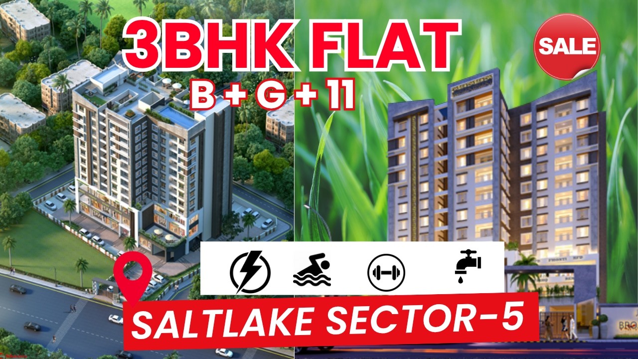 3BHK Flats for Sale | Freehold B+G+11 Tower | Salt Lake Sector V, Kolkata | Near Sector-5 Metro