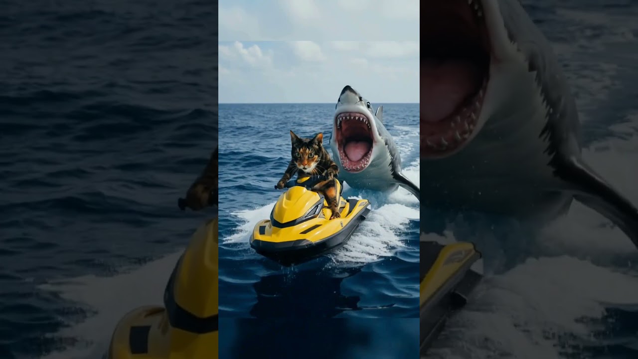 A Cat vs a Shark?! 😱🐱🦈