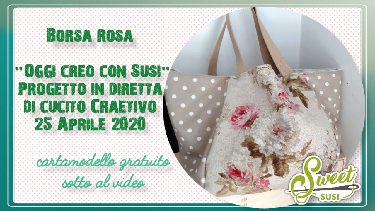 BORSA MARE - CARTAMODELLO GRATIS tutorial cucito creativo