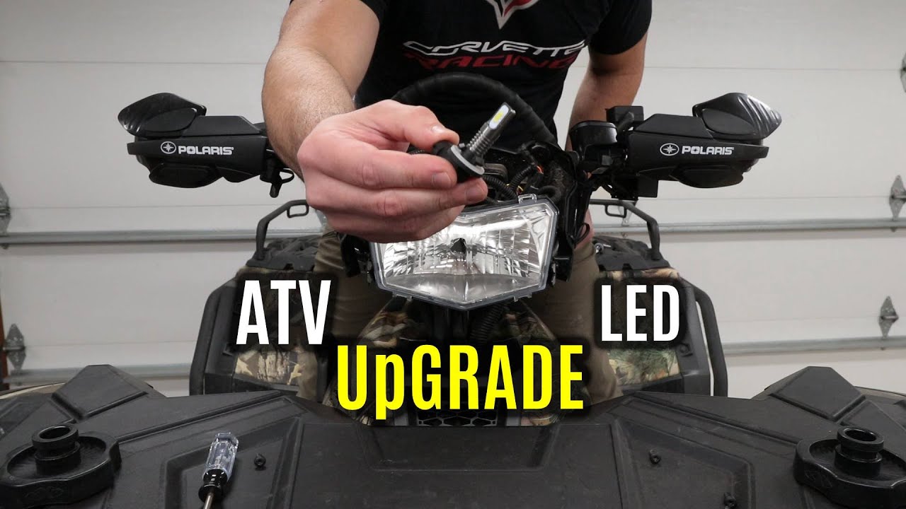Upgrade UGLY Halogen Bulbs to LED | POLARIS Sportsman 2020 New LEDs Hi/Low Beam MOD