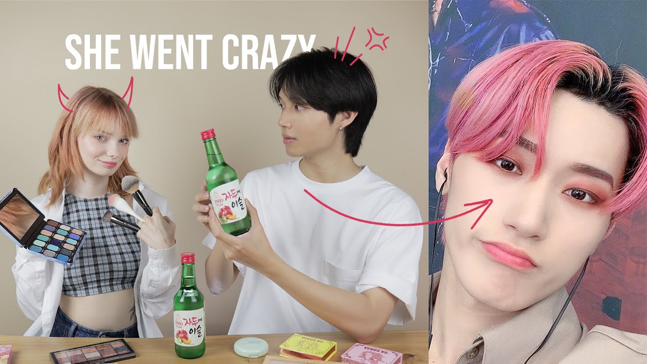 I LET A KOREABOO DO IDOL MAKEUP ON ME / DRUNK MAKEOVER