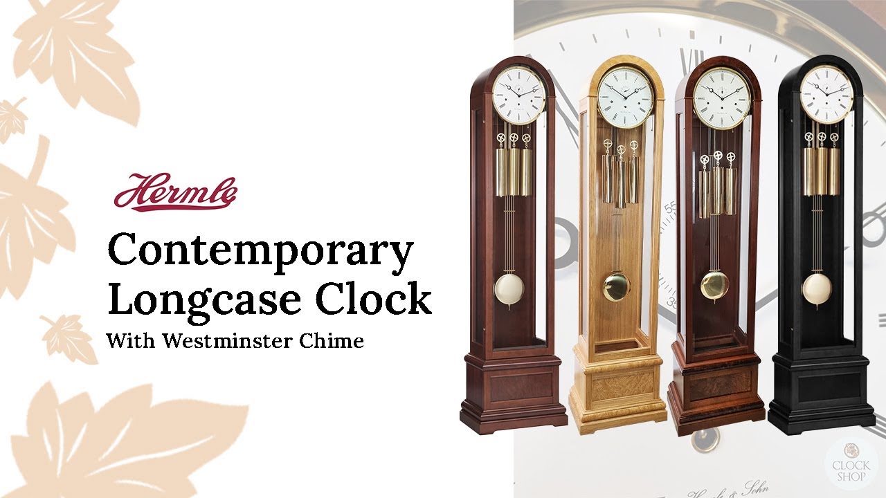 193cm Contemporary Longcase Clock With Westminster Chime By Hermle- Assorted Finishes