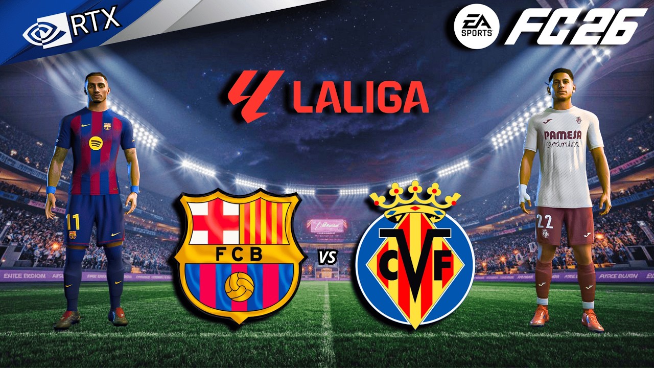 FC 26 - Barcelona vs Villarreal Ft. Yamal, Lewandowski | La liga 25/26 Full Match | PC™ [4K60]