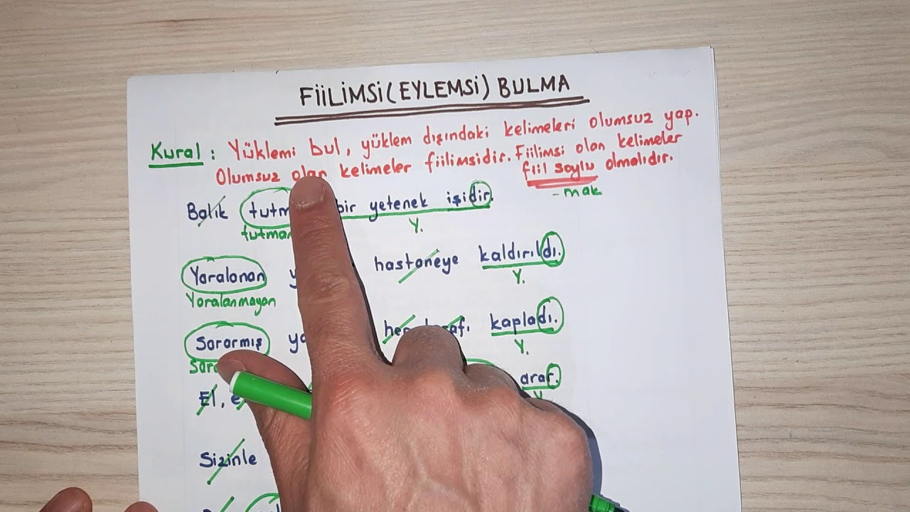 FİİLİMSİLER( EN KOLAY ŞEKİLDE FİİLİMSİ BULMA)