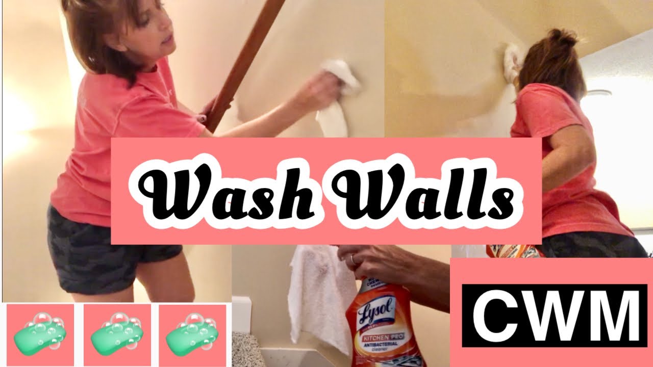 CLEAN WITH ME:  Washing Walls 🧼  Satisfying CWM | clean spots off walls | CLEANING GRATEFULLY