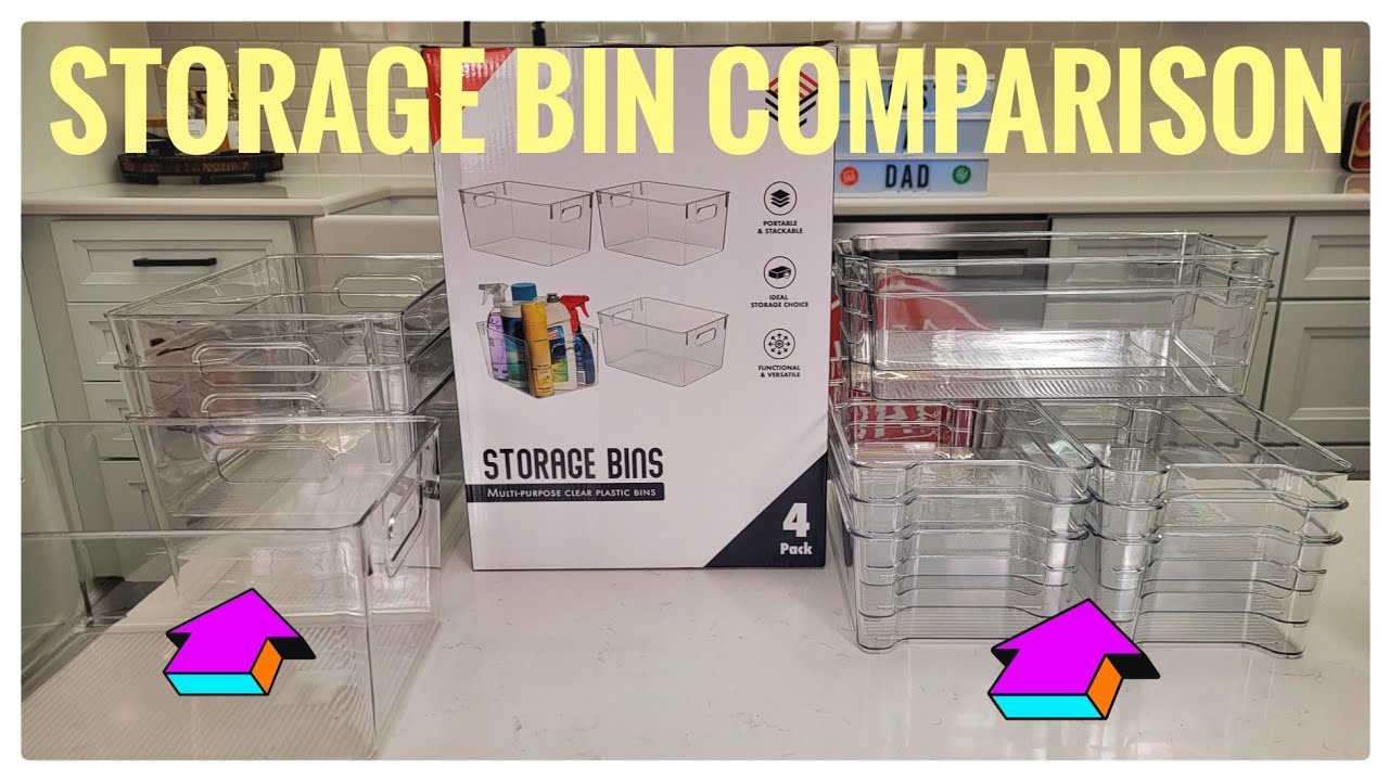 ClearSpace Plastic Storage Bins vs HOOJO Refrigerator Organizer Bins Comparison