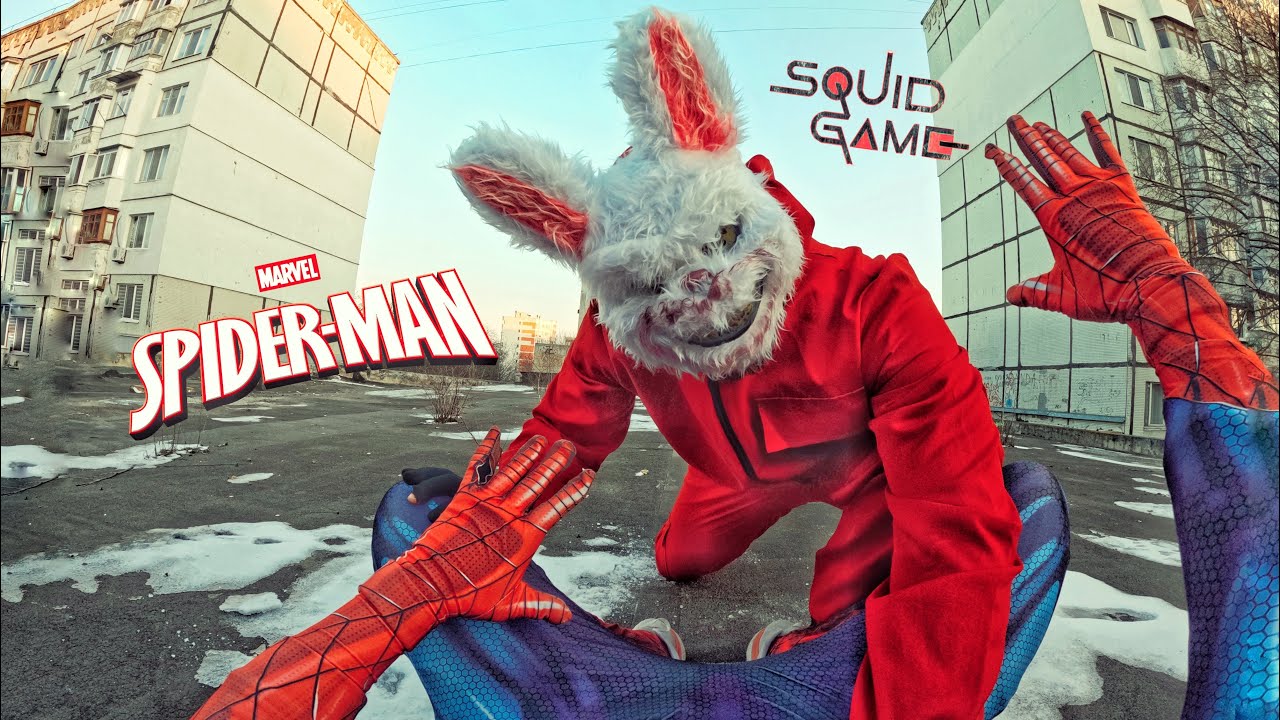 SPIDER-MAN Fights Off SQUID GAME PINK SOLDIERS (Action Parkour POV)