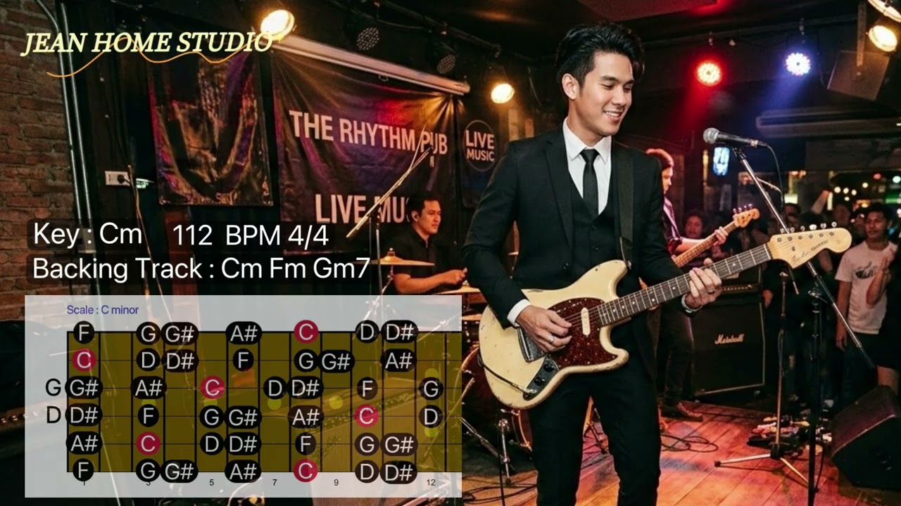 Soul Funk Guitar Backing track. Key Cm : 112 BPM 4/4