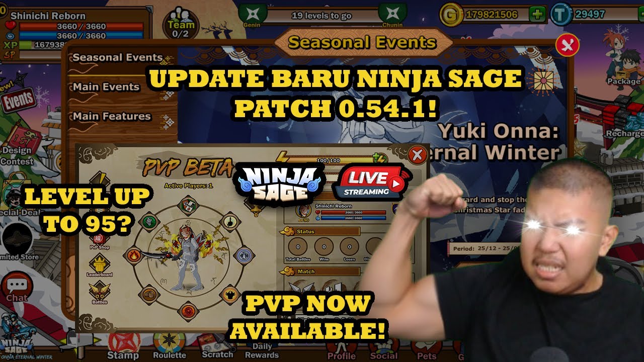 [🔴] AKHIRNYA UPDATE BARU NINJA SAGE PATCH 0.54.1! EVENT BARU! LEVEL UP TO 95! DAN PVP AVAILABLE!