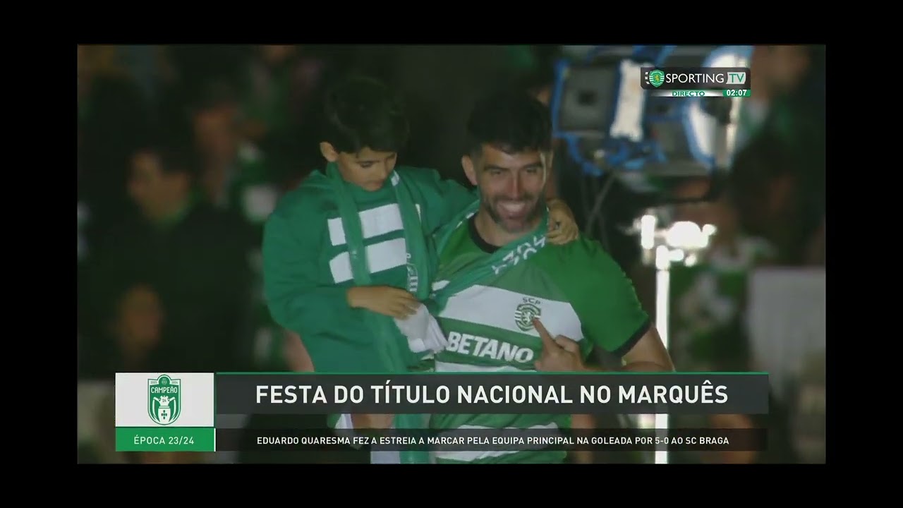 Sporting Campeão apresentação um a um no palco do Marquês de Pombal! 🦁💚