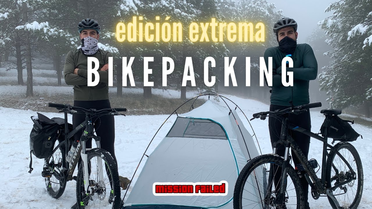 RUTA BIKEPACKING en INVIERNO: aventura pedaleando en la NIEVE!
