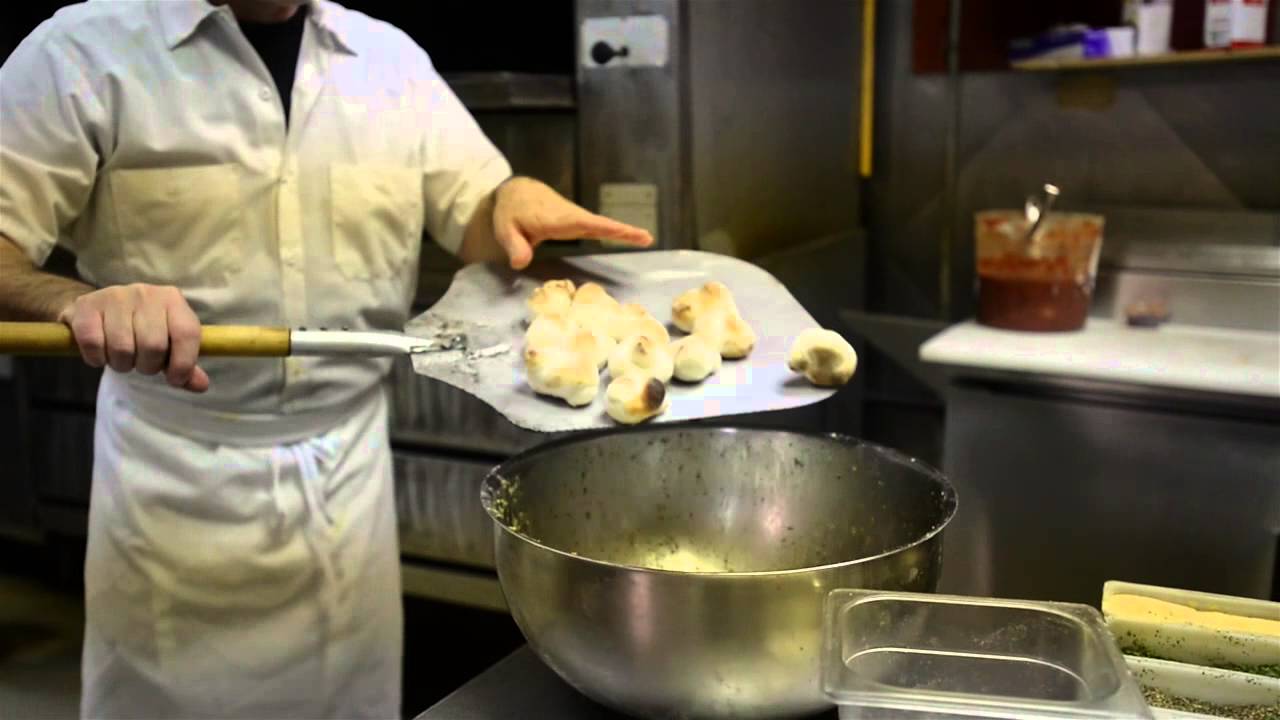 Brooklyn Boyz Pizzeria's Kevin Novellino makes his popular garlic knots