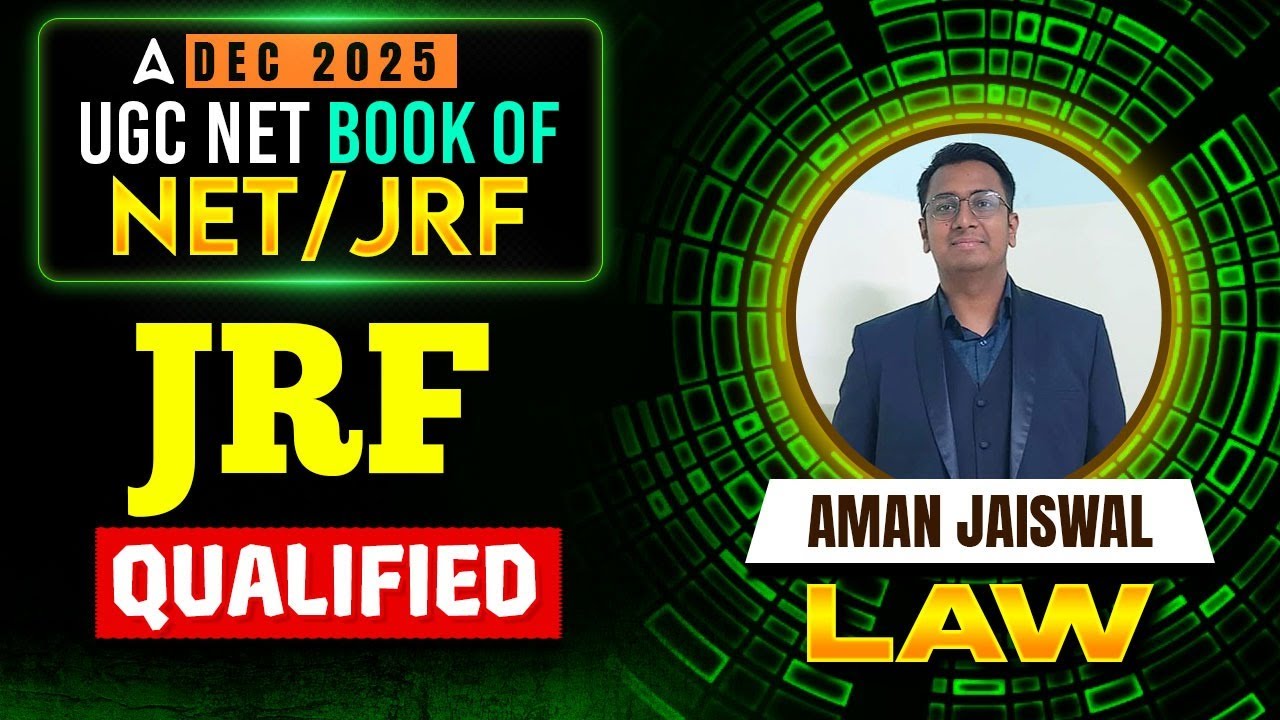 UGC NET Law Topper Interview 2026 | JRF Topper Interview | UGC NET Law JRF Aman Jaiswal